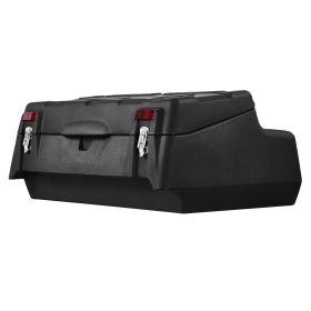 ATV Rear Storage Box, 95L ATV Rear Cargo Box with Padded Backrest, Waterproof LLDPE and Lockable Gear Storage Box Fit Most ATVs with Rear Rack