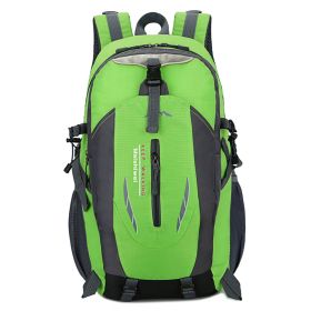 36L Travel Backpack Waterproof Hiking Daypack with Multiple Compartments and Pockets, Nylon Backpack for Camping (Color: Green)
